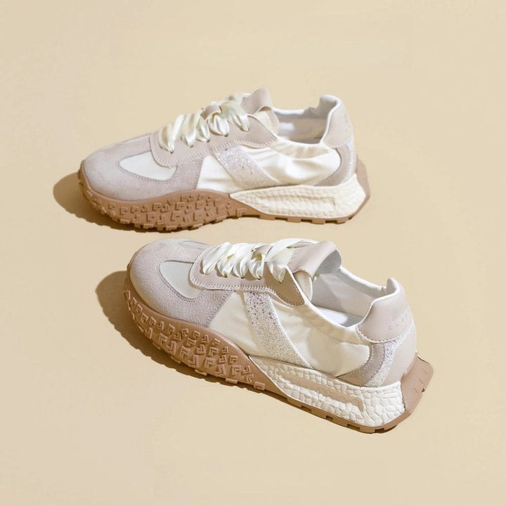 Women's Sporty Sneakers with Glittering Accents and Futuristic Design Mune Fashion