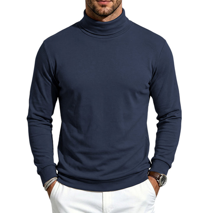 Men's fine knit roll neck sweater with a slim silhouette and elastic cuffs Mune Fashion