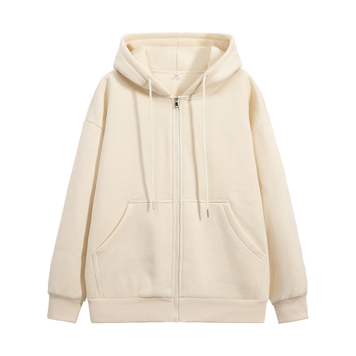 Unisex Oversize Hoodie Sweat Jacket with full zip, kangaroo pockets, and ribbed cuffs Drune