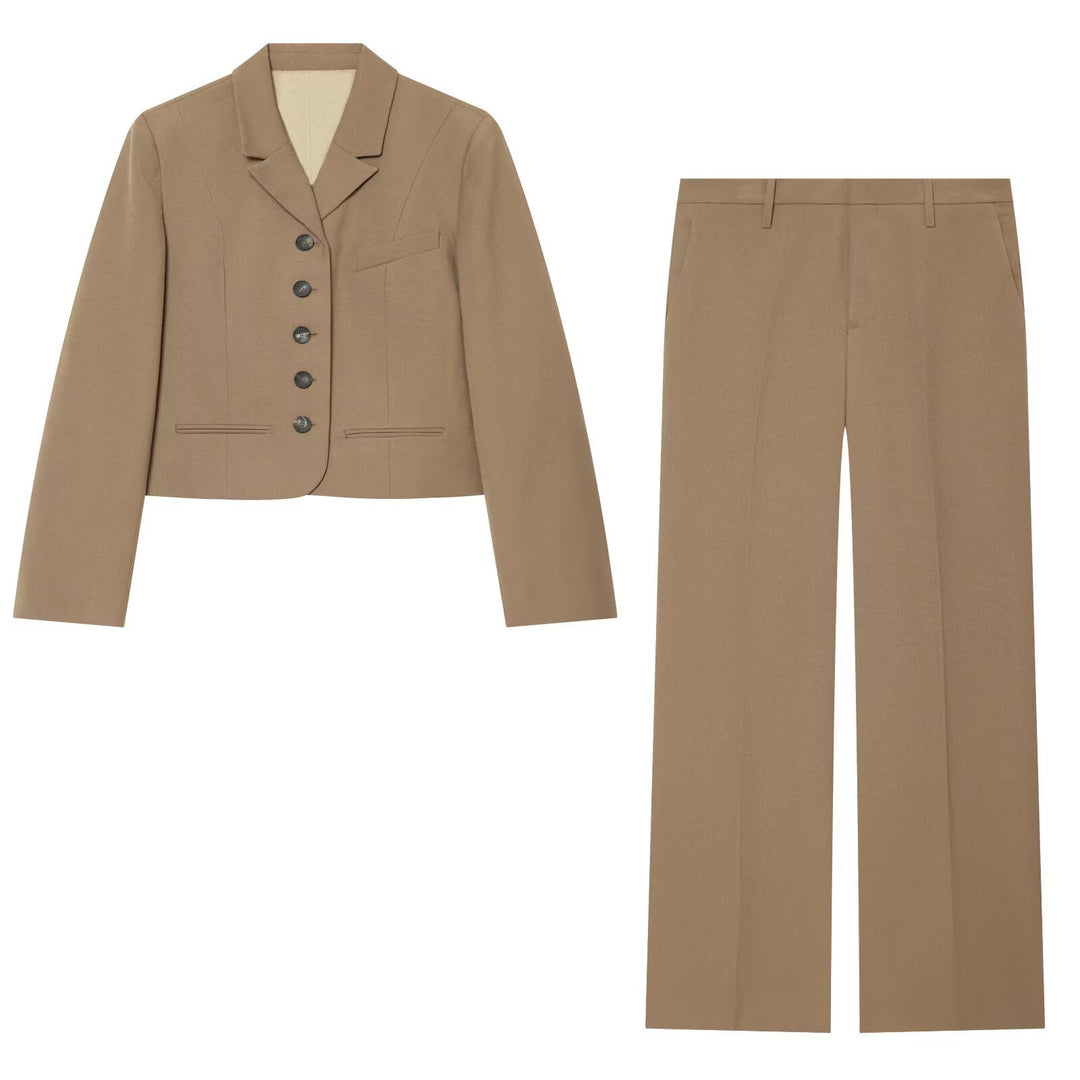 Women Wide High Waist Trousers with Pleats and Belt Loops Mune Fashion
