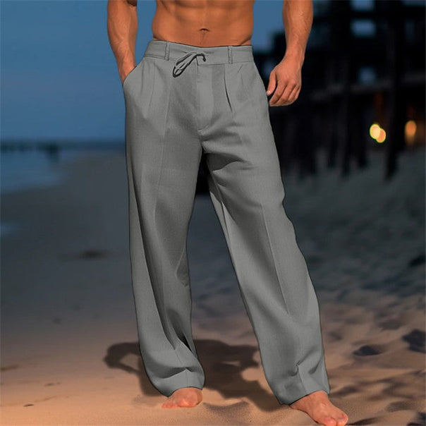 Men's elegant casual pants with a relaxed fit and adjustable waistband Mune Fashion