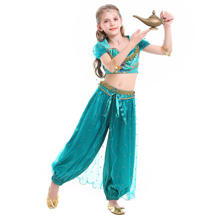 Girl exotic belly dance costume with sparkling details Mune Fashion