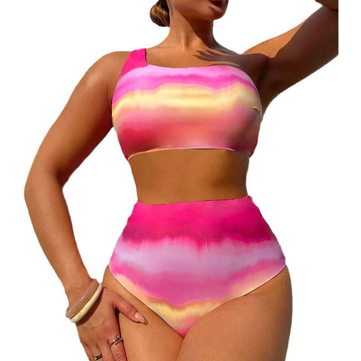 Women's High-Cut Bikini with Asymmetric Top Mune Fashion