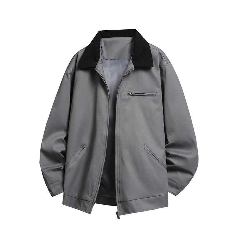 Men's Fashionable Transitional Jacket with High Collar and Practical Pockets Mune Fashion