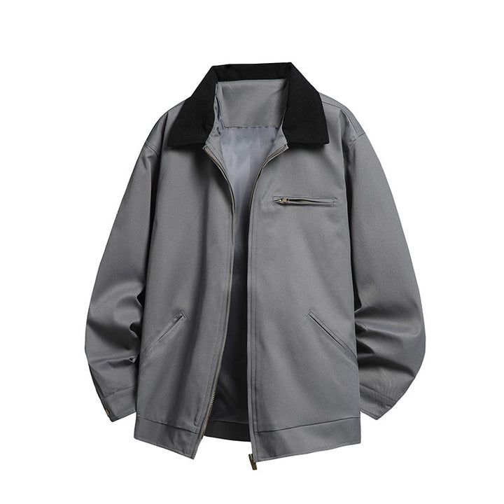 Men's Fashionable Transitional Jacket with High Collar and Practical Pockets Mune Fashion