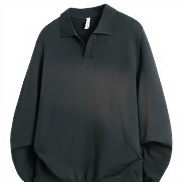 Unisex Oversized Polo collar fine knit sweater with loose fit Mune Fashion