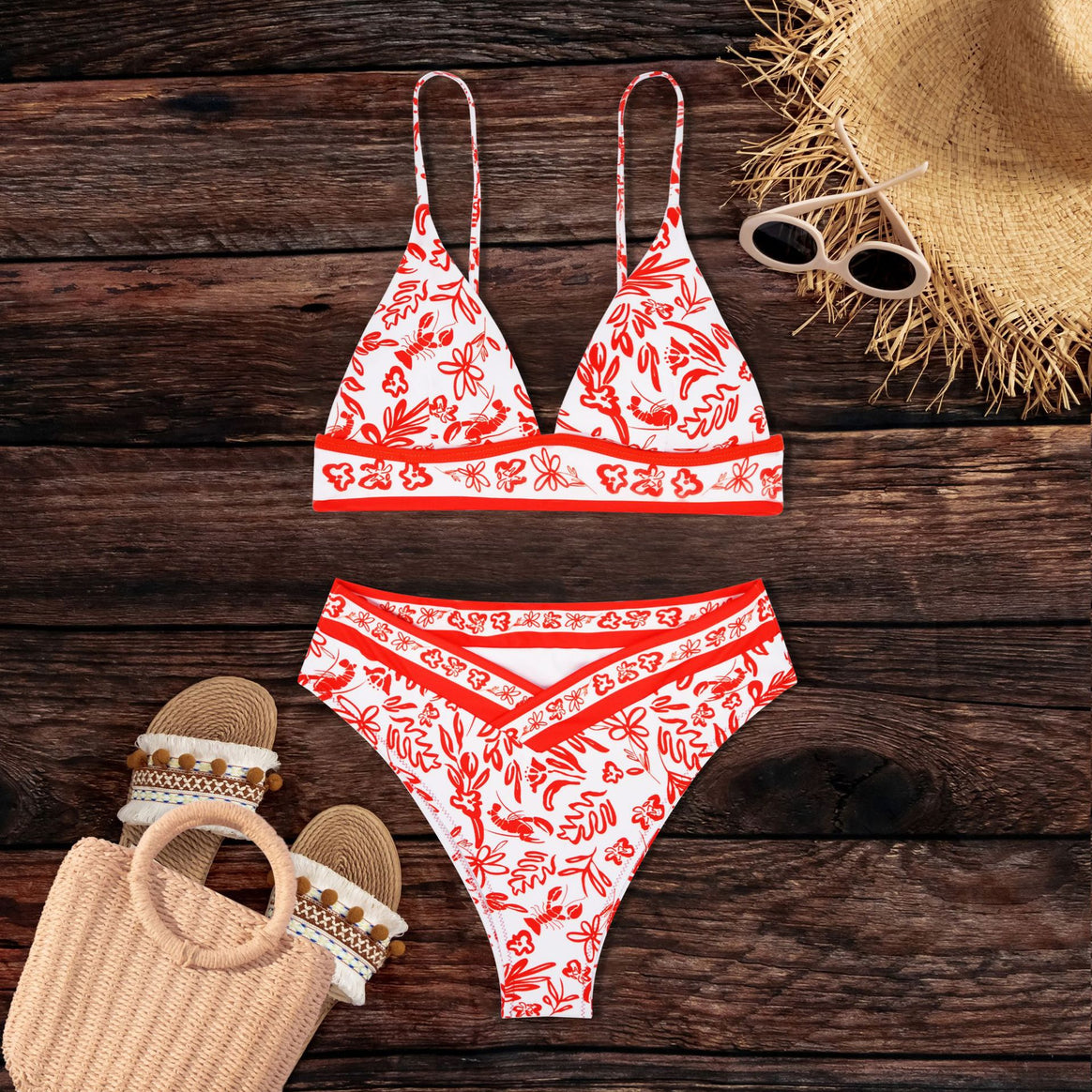 Women's bikini with floral design and sporty cut Mune Fashion