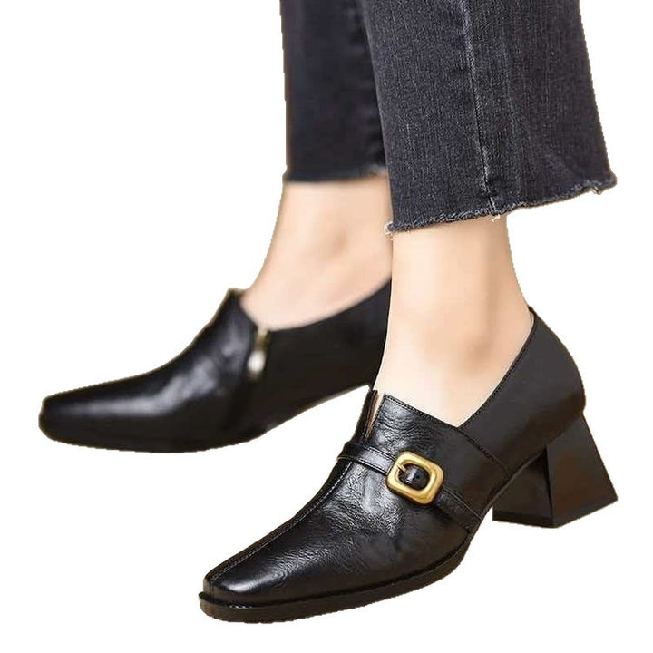 Women's Elegant Lace Ankle Boots with Block Heel Mune Fashion