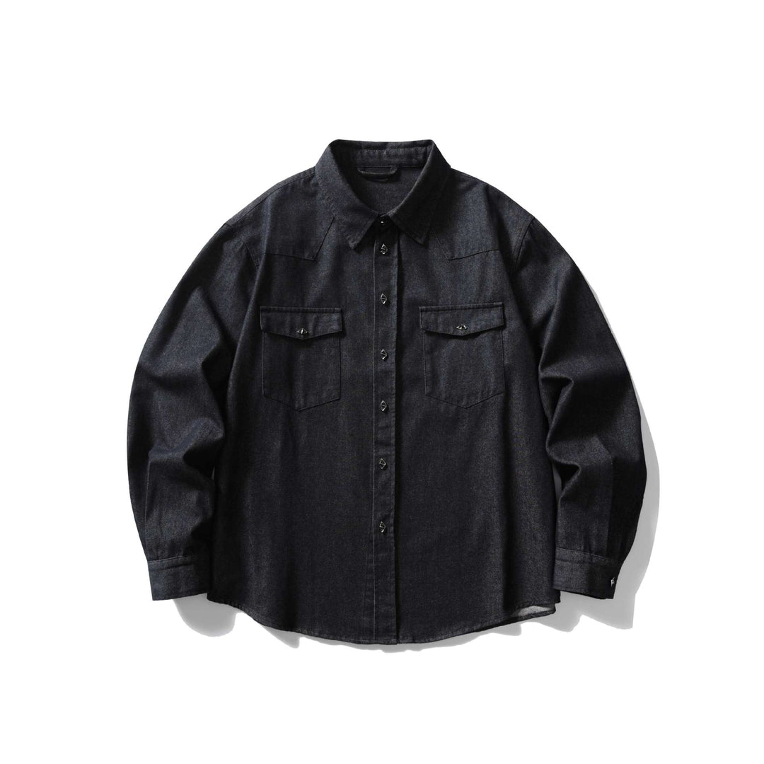 Men's Overshirt-Jeans Shirt made of durable denim with western pockets Mune Fashion