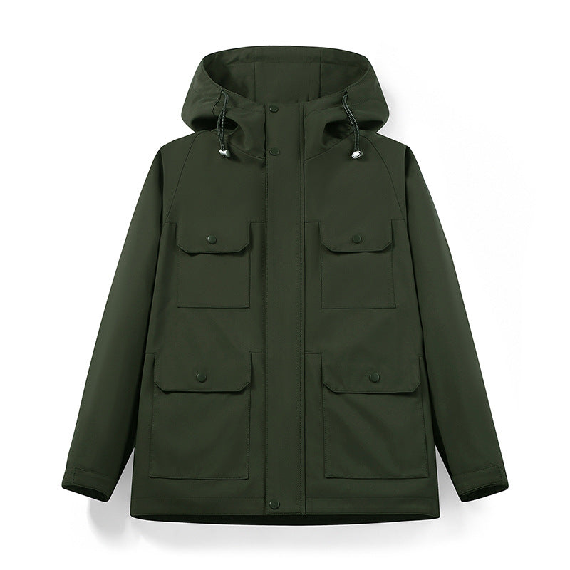 Men's water-repellent field jacket with hood and multifunctional pockets Mune Fashion
