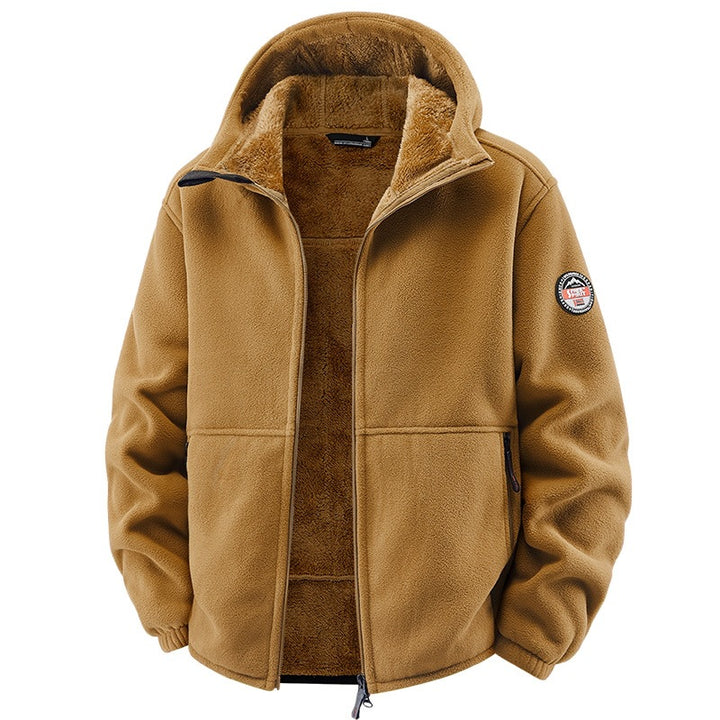 Men's fleece jacket with hood and teddy lining Mune Fashion