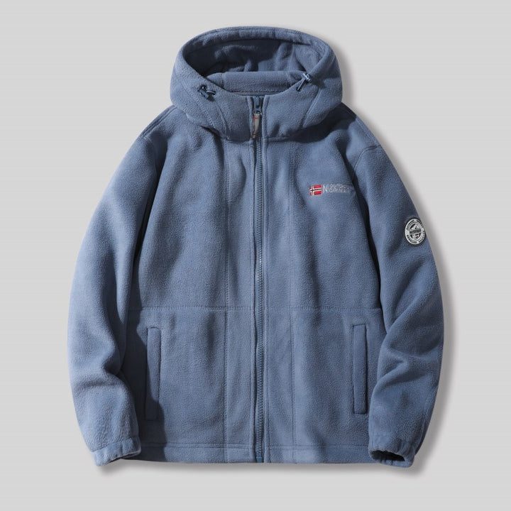 Men's fleece jacket with detachable hood Mune Fashion