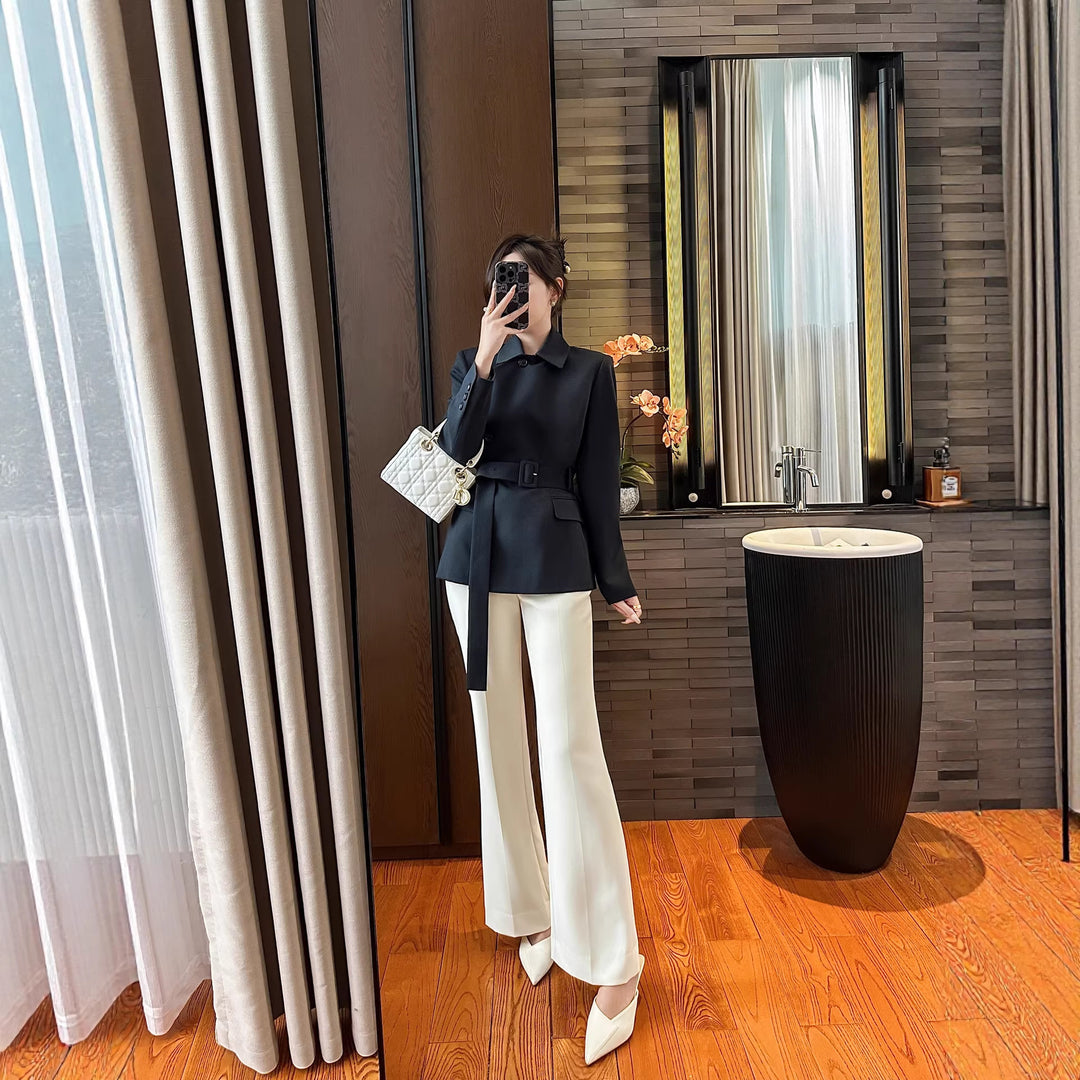 Women's Stylish Blazer with Belt Mune Fashion