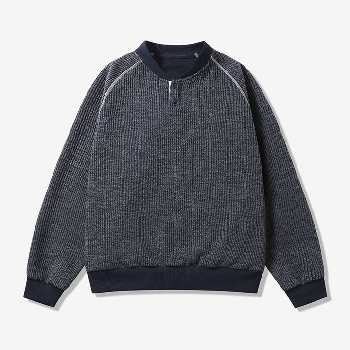 Men's Comfortable Sweater with Stand-Up Collar Mune Fashion