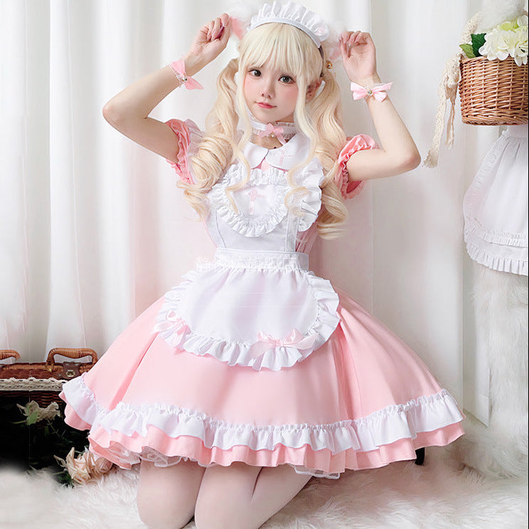 Women playful costume dress with apron and cat ears Mune Fashion
