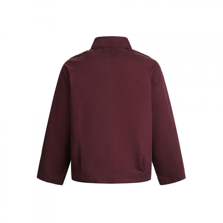 Men's Boxy Zip Jacket with Raglan Sleeves and Distinctive Seams Mune Fashion