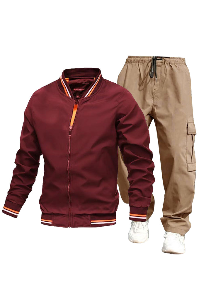 Men's sporty jacket and cargo pants set Mune Fashion