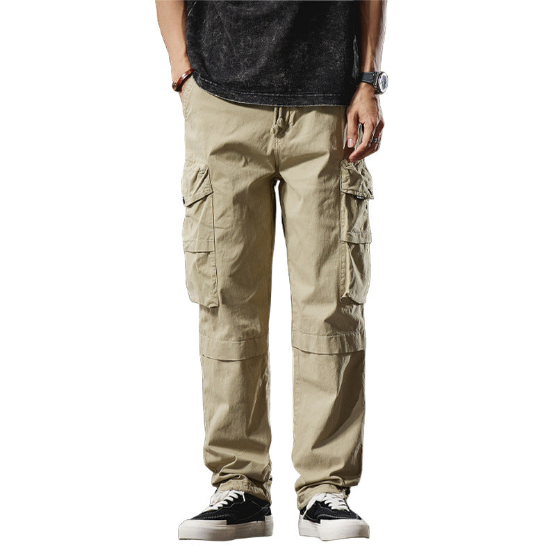 Herren Lässige Cargohose im Utility-Look mit Tunnelzugbund, Multifachtaschen und Kniepaneelen Mune Fashion