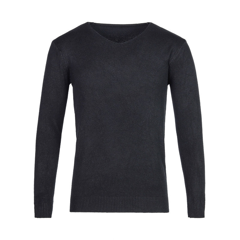 Men's fine V-neck sweater made of cotton-merino blend with a slim silhouette Mune Fashion