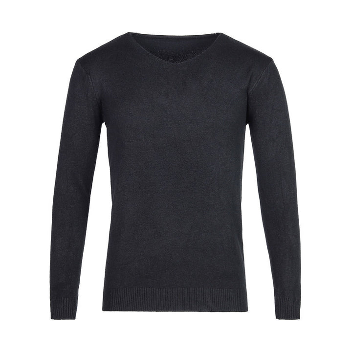 Men's fine V-neck sweater made of cotton-merino blend with a slim silhouette Mune Fashion