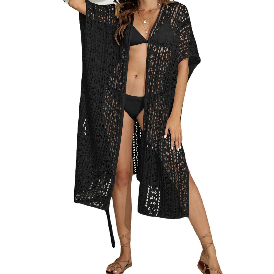 Women's Beach Cover-Up with Crochet Design Mune Fashion