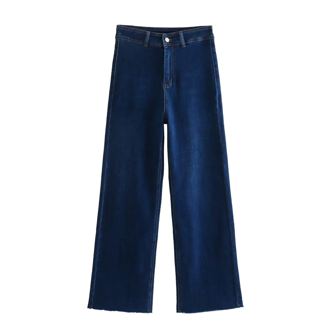 Women's loose high-waist worker pants with patch back pockets Mune Fashion
