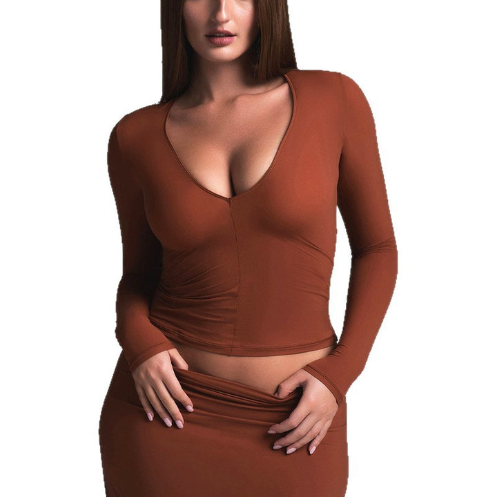 Ladies Elegant Long Sleeve Top Mune Fashion