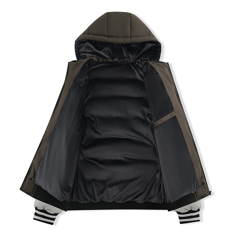 Men's sporty quilted jacket with high collar and reflective details Mune Fashion