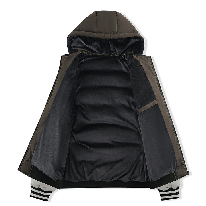 Men's sporty quilted jacket with high collar and reflective details Mune Fashion