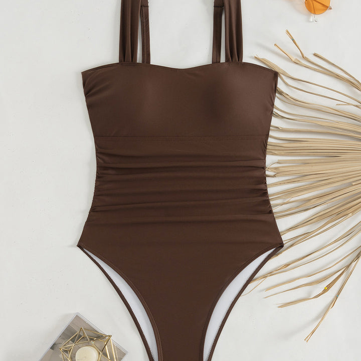 Women's Athletic One-Piece Swimsuit with Ruffle Details Mune Fashion