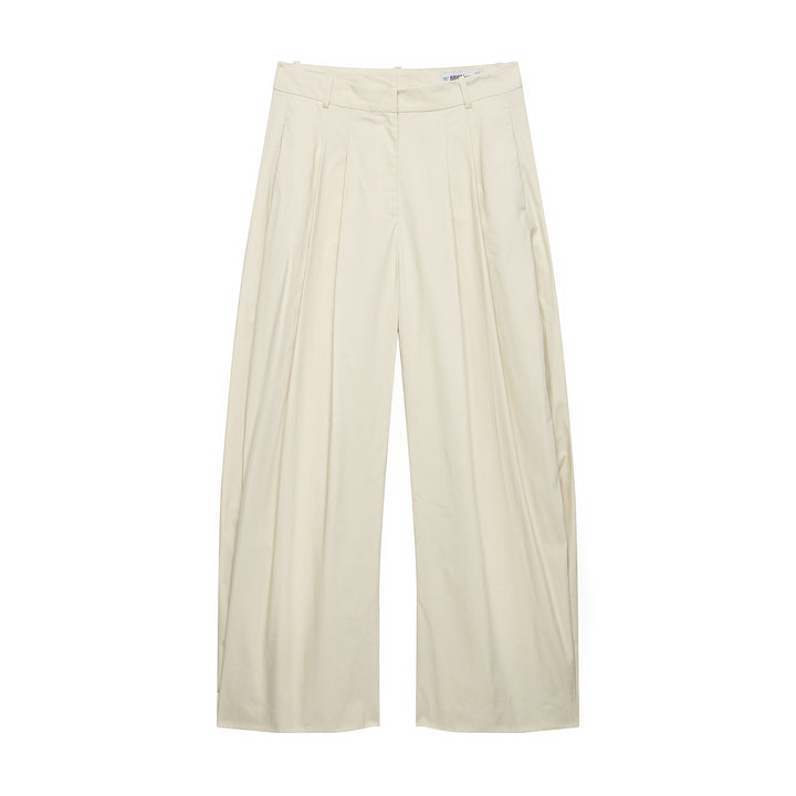 Women Two-Piece Oversized Shirt and Wide Pleated Trousers Set Mune Fashion