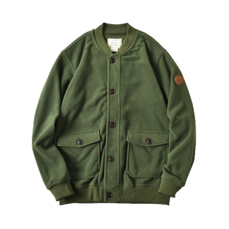 Men's fleece jacket with practical pockets Mune Fashion