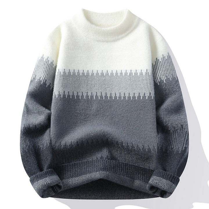 Women's Cozy Sweater with Modern Gradient Color Mune Fashion