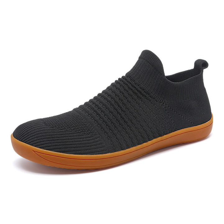 Unisex nan sock-like knitted sneakers with elastic shaft and non-slip rubber sole Mune Fashion