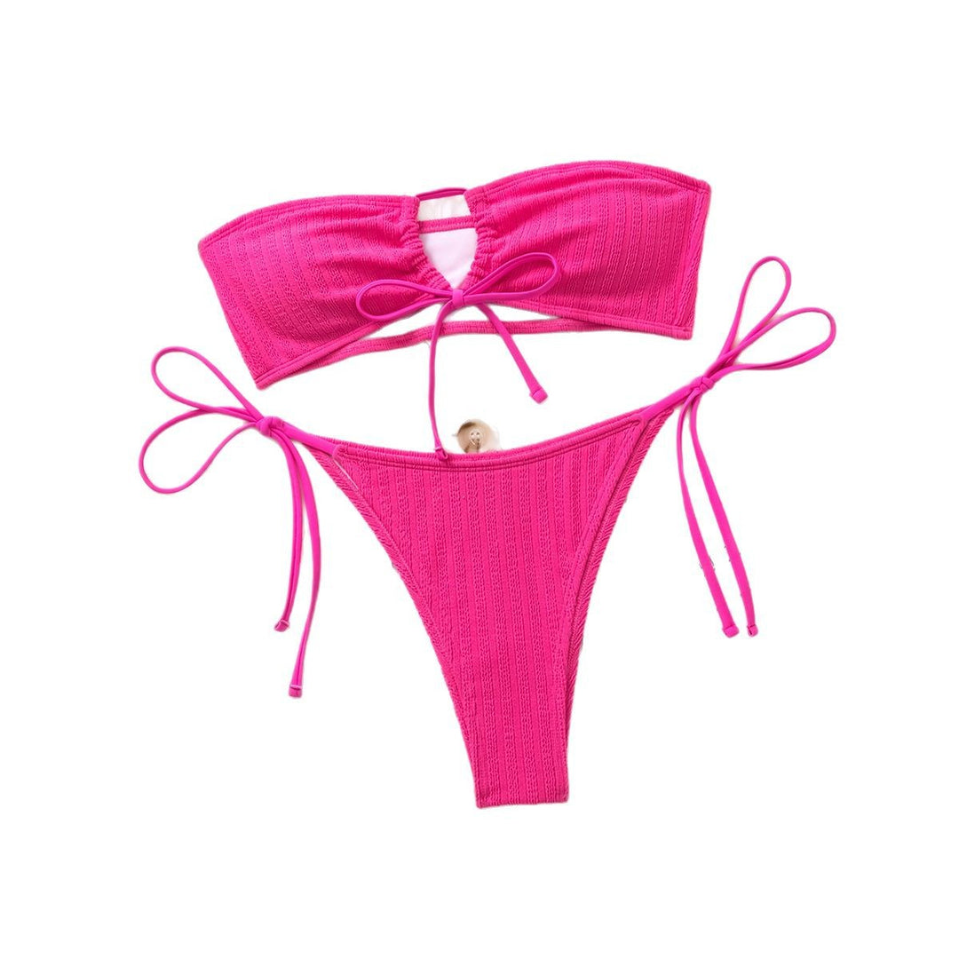 Ladies Bandeau Bikini with Ruffle Mune Fashion