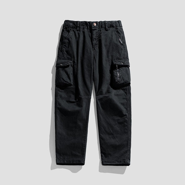 Men's Robust Utility Cargo Pants with Multiple Pockets and Reinforced Knee Areas Mune Fashion