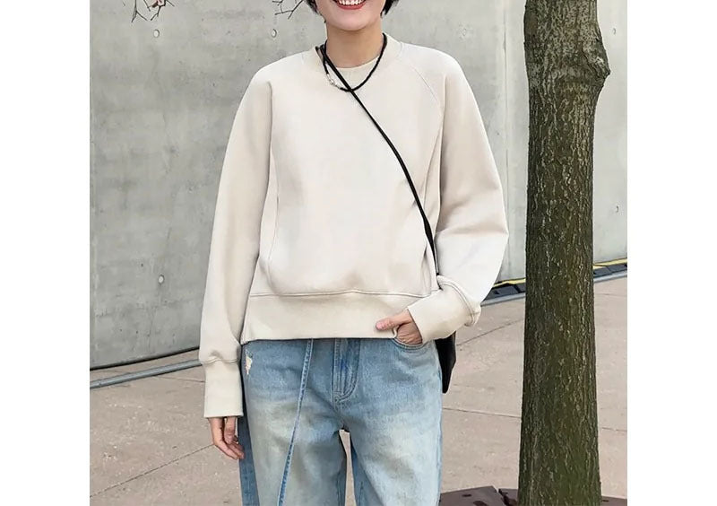 Women's Comfortable Sweatshirt with Raglan Sleeves Mune Fashion