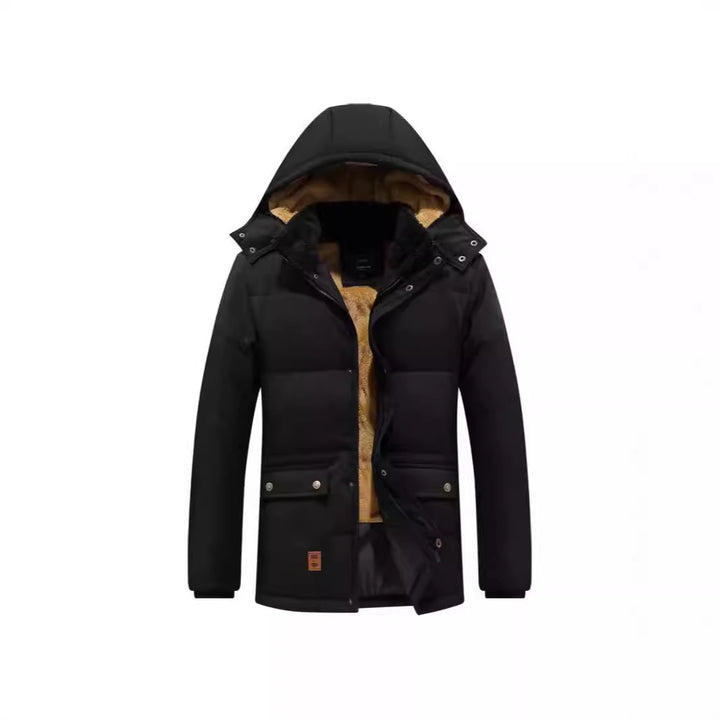 Men's thermo parka with cuddly teddy inner lining and windproof outer shell Mune Fashion