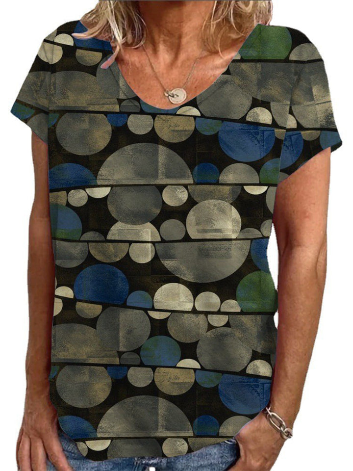 Ladies Loose Blouse with Colorful Paisley Pattern Mune Fashion