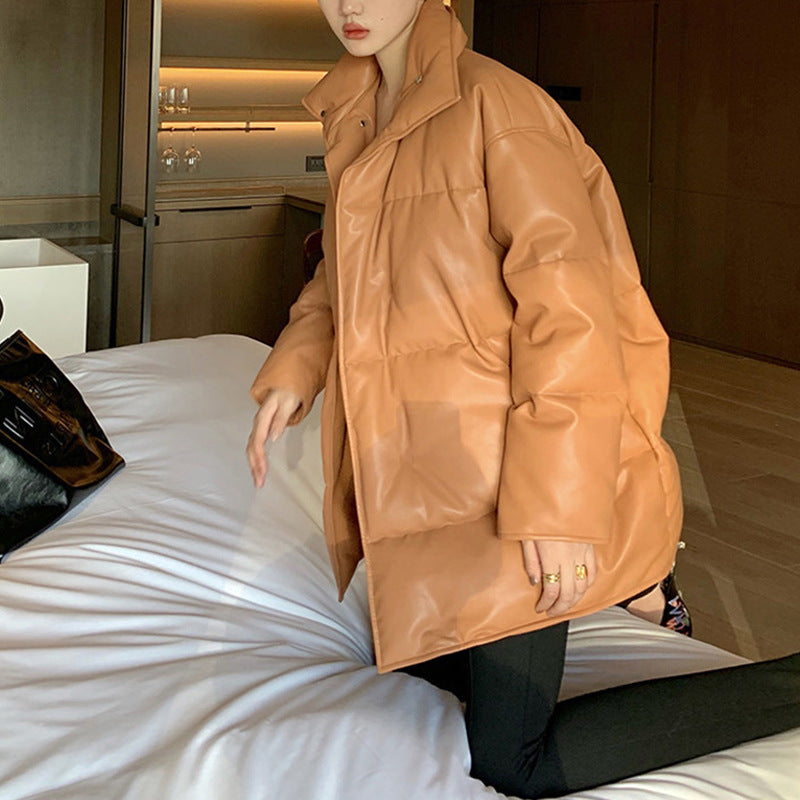 Women's Fashion Quilted Jacket with High Collar Mune Fashion 1789269028