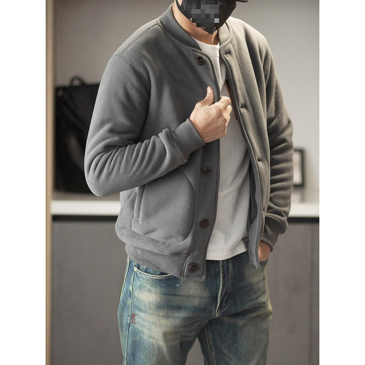 Men's Comfortable Fleece Jacket with Buttons Mune Fashion