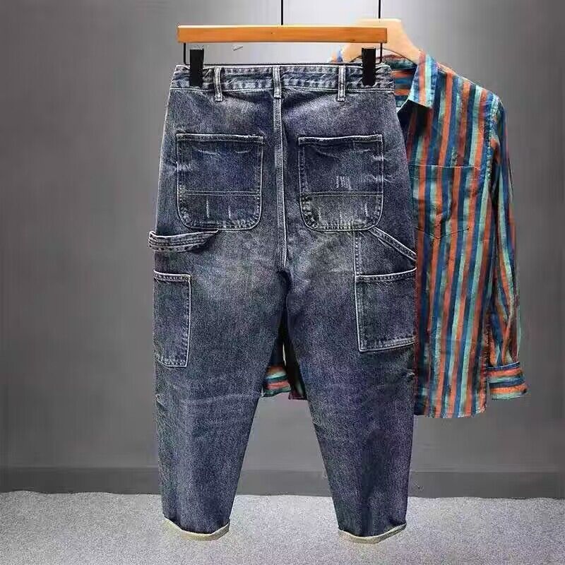 Men's Casual Denim Pants with Fashionable Details Mune Fashion