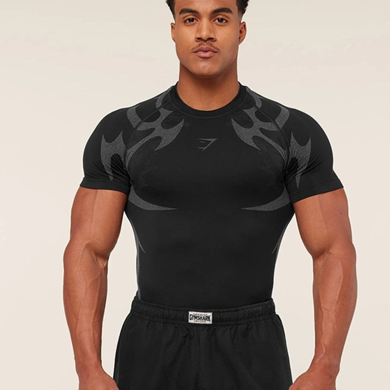 Men's seamless shaping functional shirt with compression effect and ergonomic muscle zones Mune Fashion