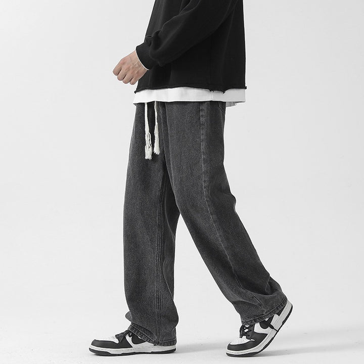 Men's Comfortable and Casual Denim Trousers with Wide Leg Mune Fashion