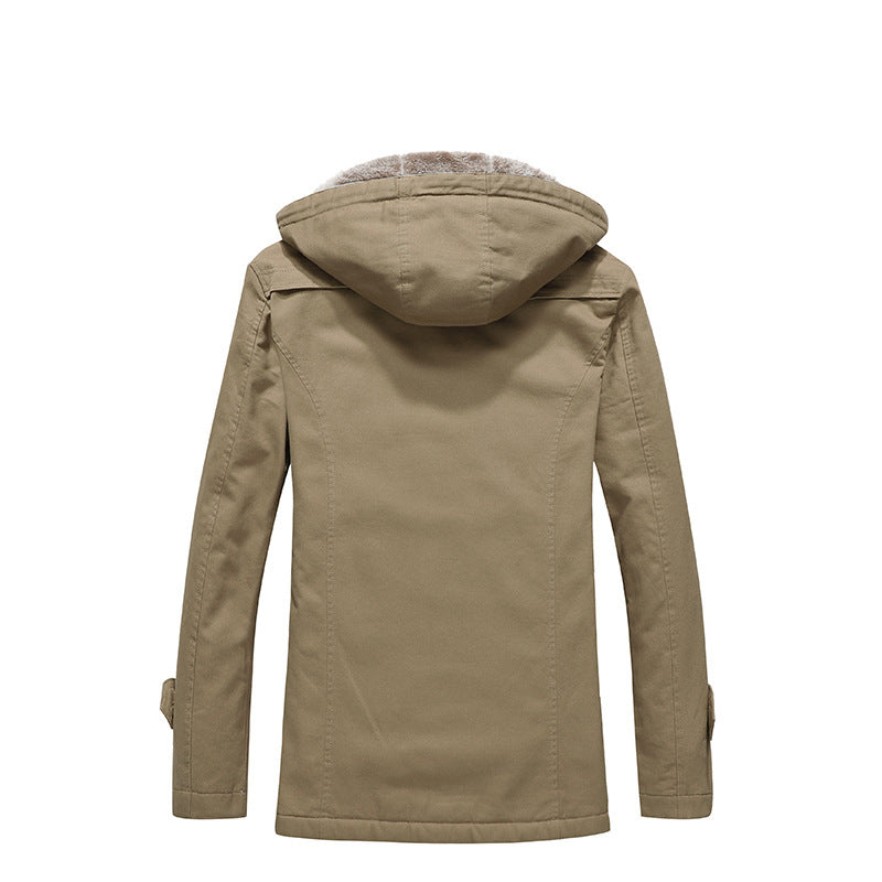 Men's Canvas Field Parka with cozy teddy fleece lining and hood Mune Fashion