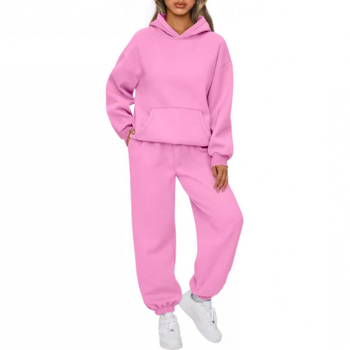 Women's Oversize Hoodie and Fleece Jogging Pants Set with Kangaroo Pocket Mune Fashion
