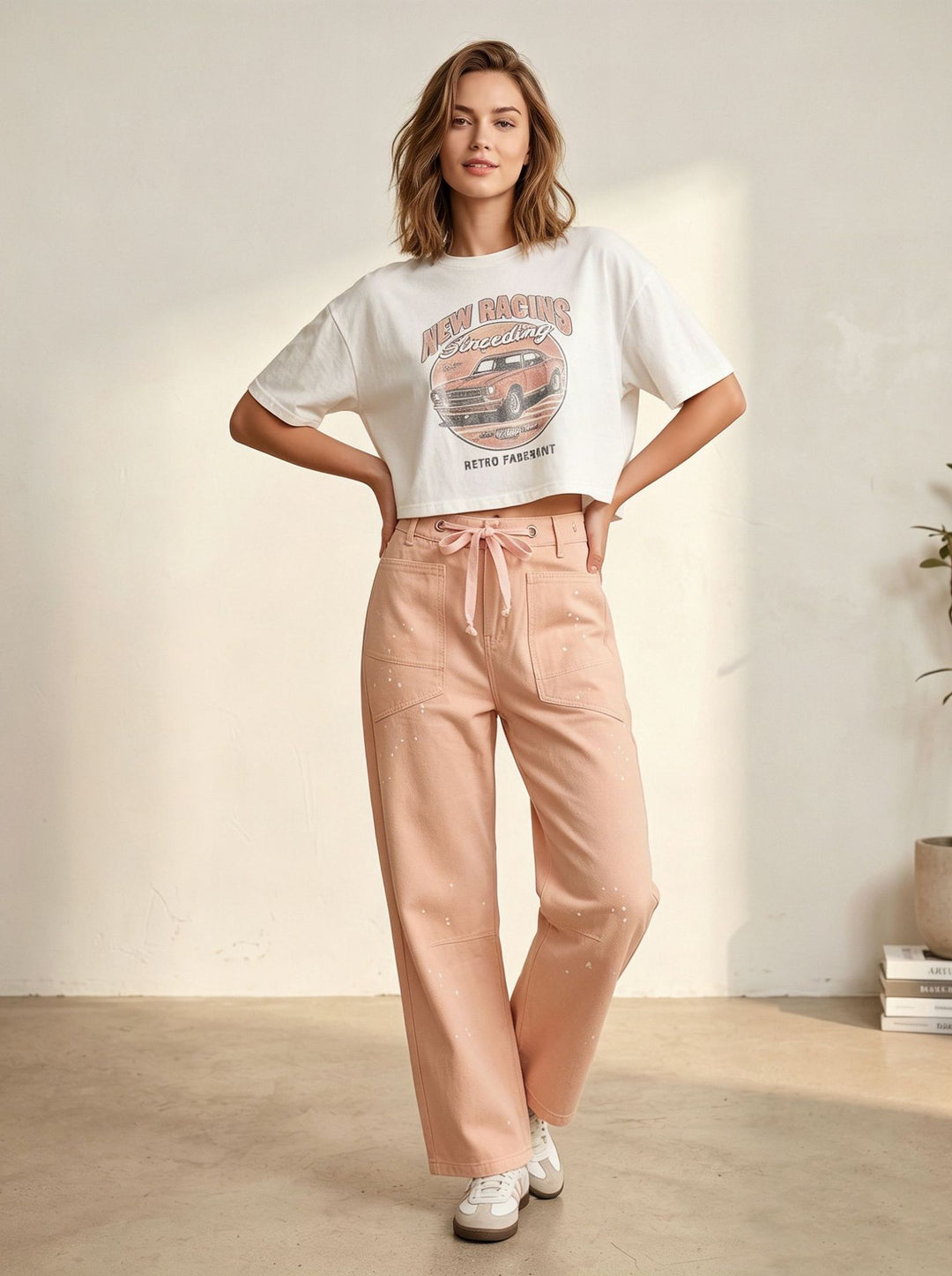 Women’s oversized knitted pullover with round neck and relaxed silhouette Mune Fashion