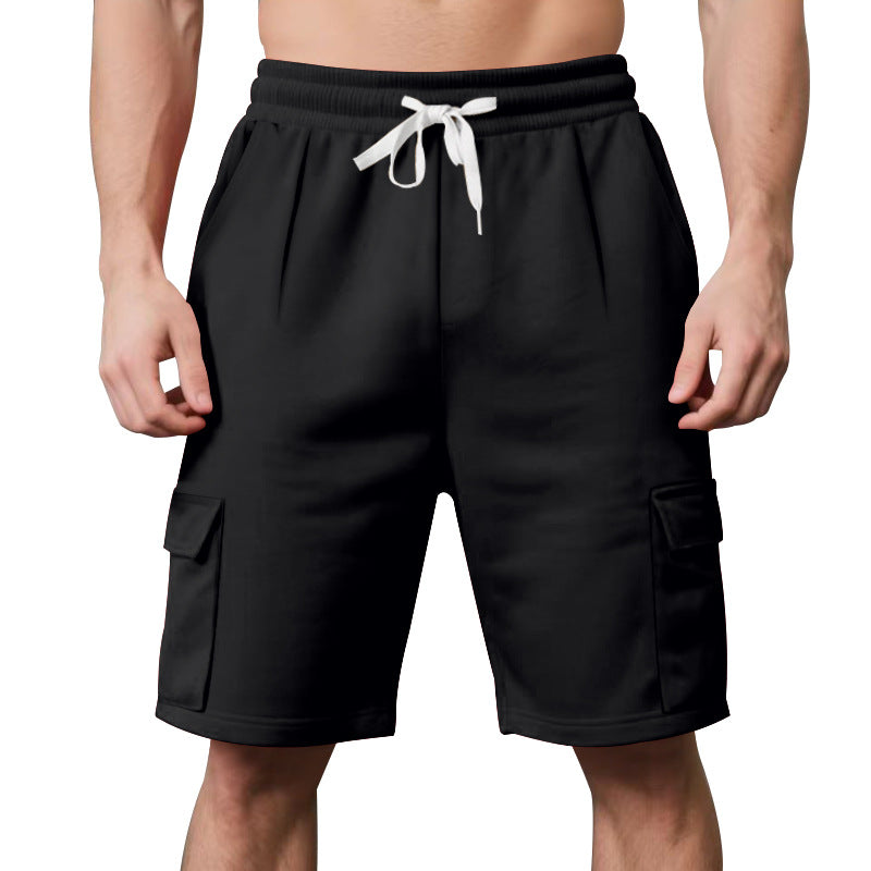 Men's elastic Cargo Bermuda with drawstring and multiple pockets Mune Fashion