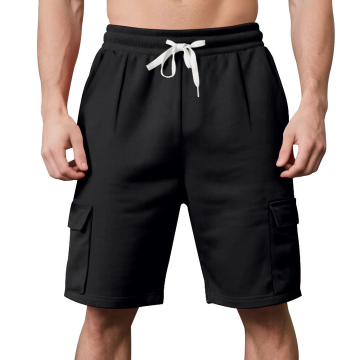 Men's elastic Cargo Bermuda with drawstring and multiple pockets Mune Fashion