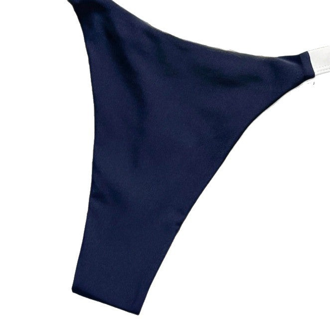 Women's Triangle Bikini with Adjustable Straps and Elegant Gold Accent Mune Fashion